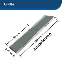 Hunderampe Deluxe »Teleskop« erweiterbar auf 183cm · bis 181kg