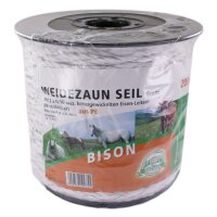 Weidezaunseil &raquo;Bison&laquo; Elektro Seil &middot; 6mm, 200m, wei&szlig;