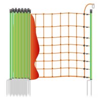 Wolfsabwehrzaun »Euronetz« mit Wildverbissschutz · 50m 2 Spitzen, 106cm