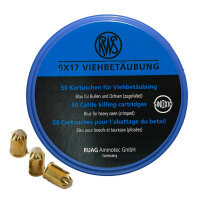 Platzpatronen »Kaliber 9x17« 50x blau,...